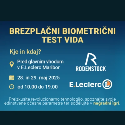 Brezplačni biometrični test vida z napravo DNEye® Scanner Rodenstock
